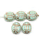 13x11mm Mint copper ladybug Czech glass beads, 4pc