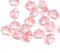 6x8mm Rose pink flower beads czech glass bell caps - 10Pc