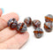 12x14mm Picasso Beige brown large bicone carved beads 4Pc