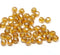4mm Light topaz luster czech glass beads fire polished - 50Pc