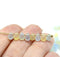 4x6mm Frosted blue yellow small drops czech glass - 50Pc