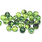 Green czech glass fire polished rondelle beads DIY jewelry making supply