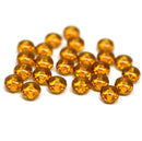 Topaz czech glass fire polished rondelle beads DIY jewelry