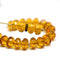 Topaz czech glass fire polished rondelle beads DIY jewelry