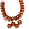 Brown topaz rondelle beads, fire polished czech glass DIY jewelry