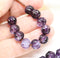 2.5mm hole dark purple 8mm melon shape beads - 15pc