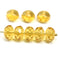 7x11mm Light yellow amber rondelle Czech glass beads fire polished, 8pc