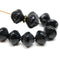 9mm Jet black bicone beads, Czech glass for jewelry making