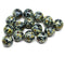 10mm Black picasso round druk Czech glass beads jewelry making
