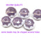 7x11mm White rondelle Second Quality Czech glass beads fire polished, 6pc