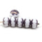7x11mm White rondelle Second Quality Czech glass beads fire polished, 6pc