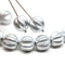 12mm Melon beads, Silver color czech glass round druk beads DIY craft