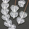 11x13mm Crystal clear maple leaf beads, Czech glass leaves DIY jewelry
