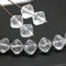 9mm Crystal clear bicone beads, Czech glass for jewelry making
