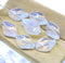 19x13mm Opal white oval Czech glass large wavy beads - 6Pc