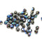 4mm Black czech glass fire polished beads vitrail luster - 50Pc