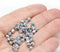 4mm Silver czech glass fire polished beads vitrail luster - 50Pc