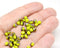 4mm Wasabi green czech glass fire polished beads luster - 50Pc