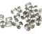 6x4mm Gray silver rice beads czech glass fire polished beads 25pc