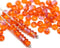 4mm Orange pink czech glass rondelle beads - approx. 130pc