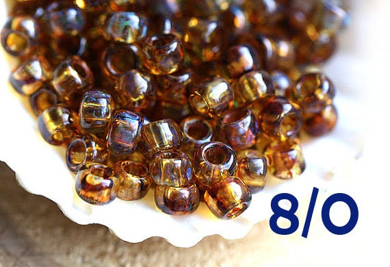 8/0 Toho beads, Hybrid Natural Picasso Y301 - 10g
