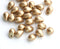 5x7mm Matte gold Czech glass teardrop beads, 50pc