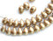 5x7mm Matte gold Czech glass teardrop beads, 50pc
