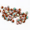 4mm Multicolored Czech glass fire polished beads, 50Pc