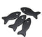 4pc Black Ceramic fish beads Nautical charms 34mm