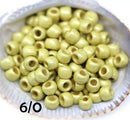 6/0 Toho seed beads, Permanent Finish Galvanized Matte Yellow Gold PF559F - 10g