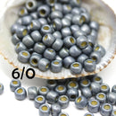 6/0 Toho beads permanent finish, Galvanized Matte Blue Slate PF565F - 10g
