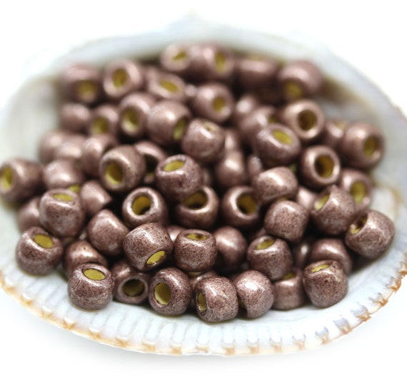 6/0 Toho seed beads, Permanent Finish Galvanized Matte Mocha Frost PF556F - 10g