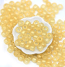 6/0 Toho seed beads, HYBRID Sueded Gold Lame Y631 - 10g