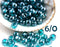 6/0 Toho seed beads, Transparent Lustered Teal 108BD - 10g