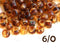 6/0 Toho seed beads, Frosted Natural Picasso Y301F - 10g