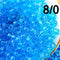 8/0 Toho seed beads, Transparent Dark Aquamarine blue N 3B - 10g