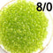 8/0 Toho seed beads, Transparent Lime Green N 4 - 10g
