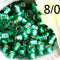8/0 Toho seed beads, Silver Lined Frosted Dark Peridot, N 24BF - 10g