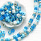 10g Blue Seed Beads Mix - Blue Wave - MayaHoney Special Mix, TOHO - 10g
