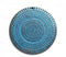 50mm Extra large heavy round disk pendant, Blue patina on copper
