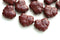 11x13mm Dark Brown Maple Leaves, Czech glass leaf beads - 10pc