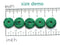25Pc Pine green Ceramic rondelle beads, 13mm