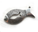 40mm Antique silver fish Pendant