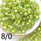 8/0 Toho seed beads, Silver Lined Rainbow Lime Green N 2024 - 10g
