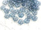5mm Montana Blue daisy flower beads, luster, czech glass - 50pc