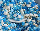 10g Blue Seed Beads Mix - Blue Wave - MayaHoney Special Mix, TOHO - 10g