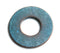 40mm Large ornament disk pendant, Blue patina on copper