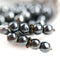 5mm Hematite black Round spacer czech glass pressed druk beads - 40Pc