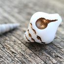 1Pc Large Seashell pendant bead, Czech glass shell focal