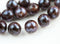 10mm Faux Pearl Marbled beads, Czech glass - 10Pc